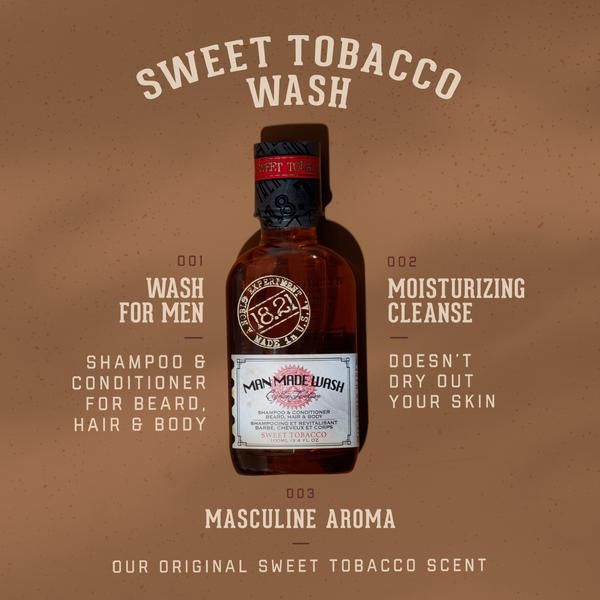 1821 Man Made Wash 3.4oz Sweet Tobacco