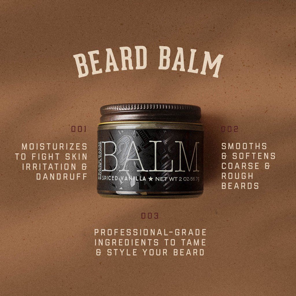 1821 Man Made Beard Balm, 2oz - Spiced Vanilla