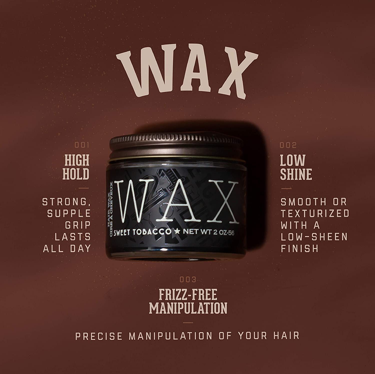1821 Man Made Wax, 2oz - Sweet Tobacco