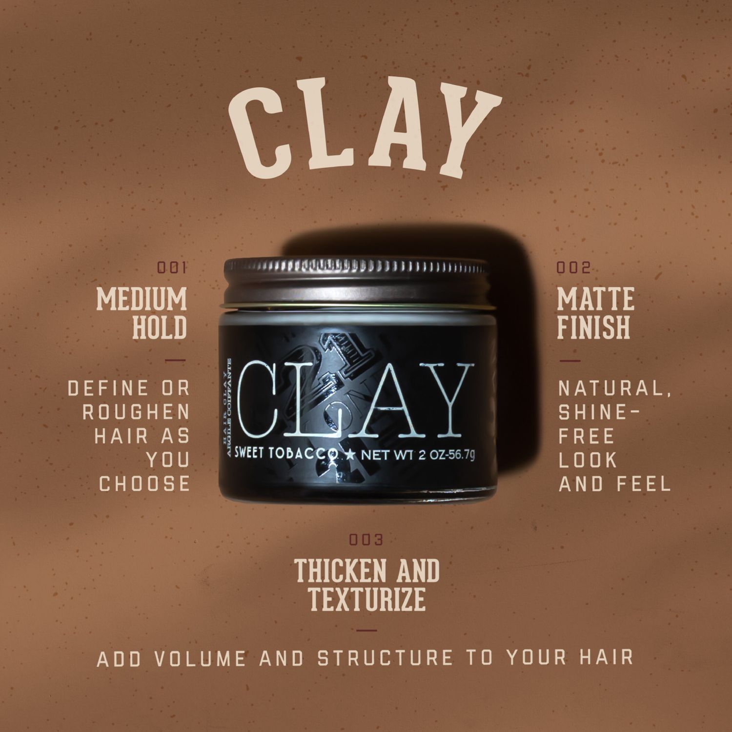 1821 Man Made Clay, 2oz