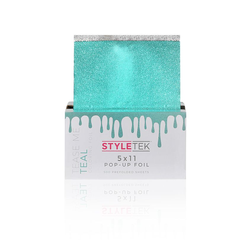 StyleTek 5x11 Pop-Up Foil, 500ct - Tease Me Teal