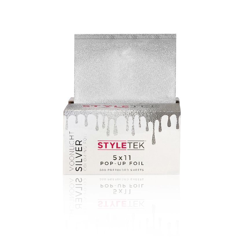 StyleTek 5x11 Pop-Up Foil, 500ct - Moonlight Silver