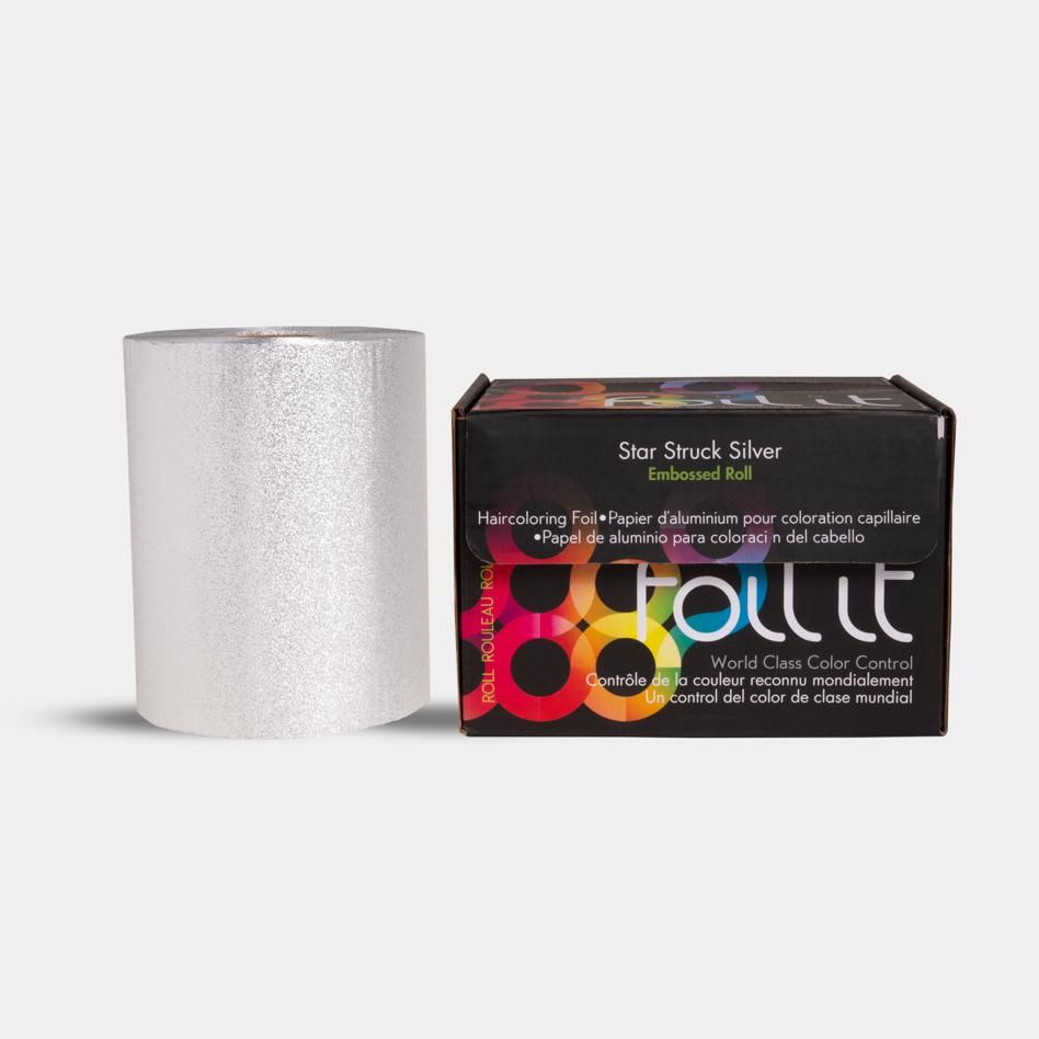 Framar Embossed Medium Foil Roll, 5"x320' - Star Struck Silver