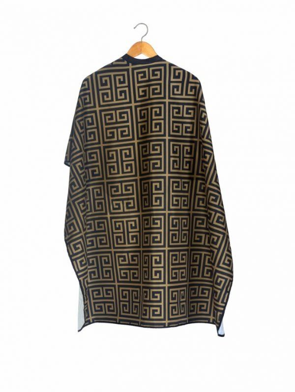 StyleTek Barber Cape, Black &amp; Gold Milan