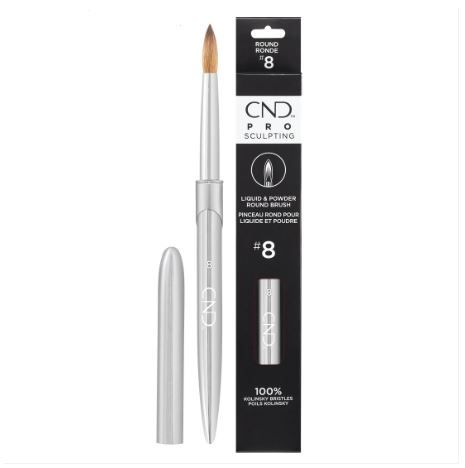 CND Pro Sculpting Liquid &amp; Powder Round Nail Brush #8