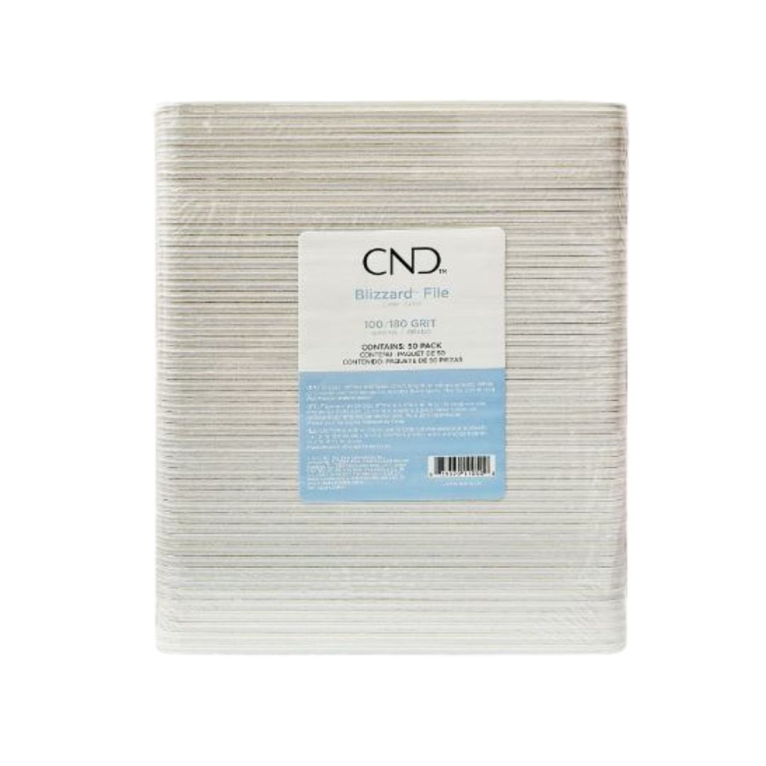 CND Blizzard Board File, White - 100/180 Grit, 50pk