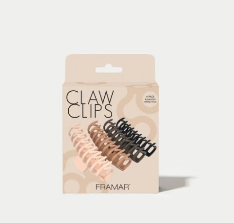 Framar Claw Clips - Neutral, 4pk