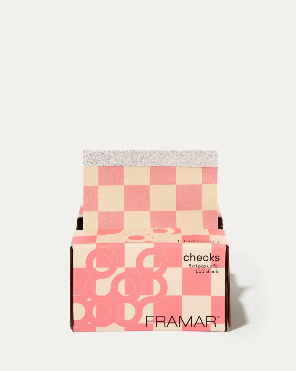 Framar 5x11 Pop-Up Foil, 500ct - Pink Cream Checks