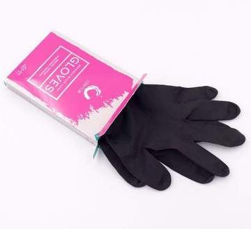 ColorTrak Reusable Black Latex Gloves - 20 pack, Large