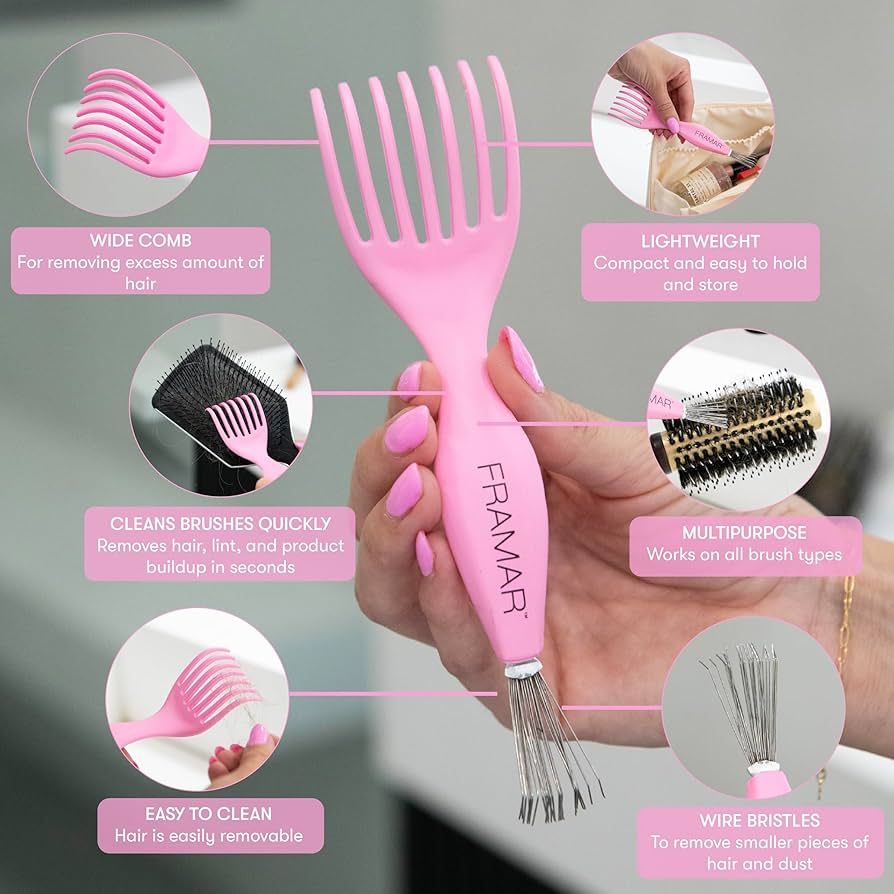 Framar Pink Brush Cleaner
