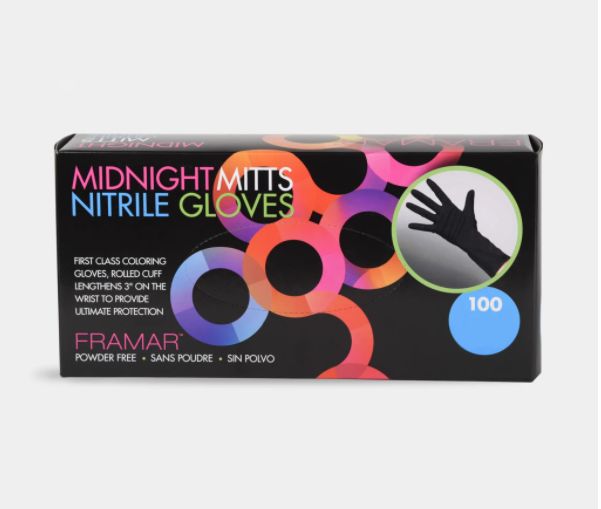 Framar Midnight Mitts Nitrile Gloves - 100ct, Large