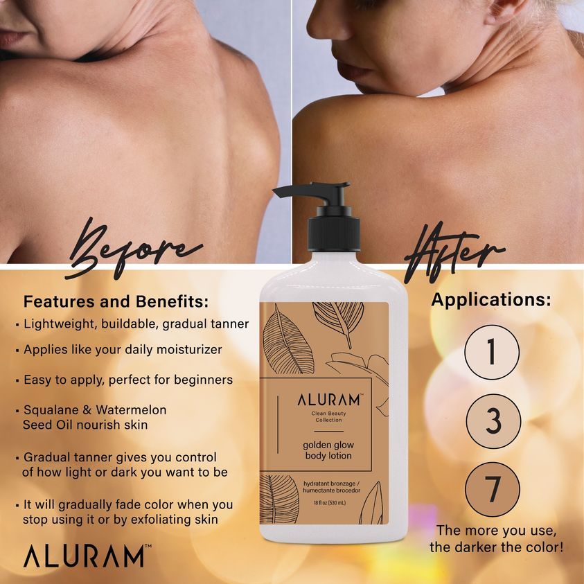 Aluram Golden Glow Body Lotion 18oz