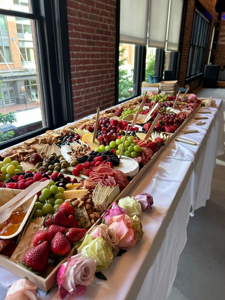 6ft luxury grazing table catering for weddings and corporate events