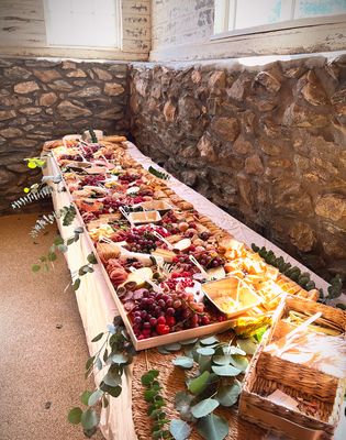 8ft luxury charcuterie grazing table for large events