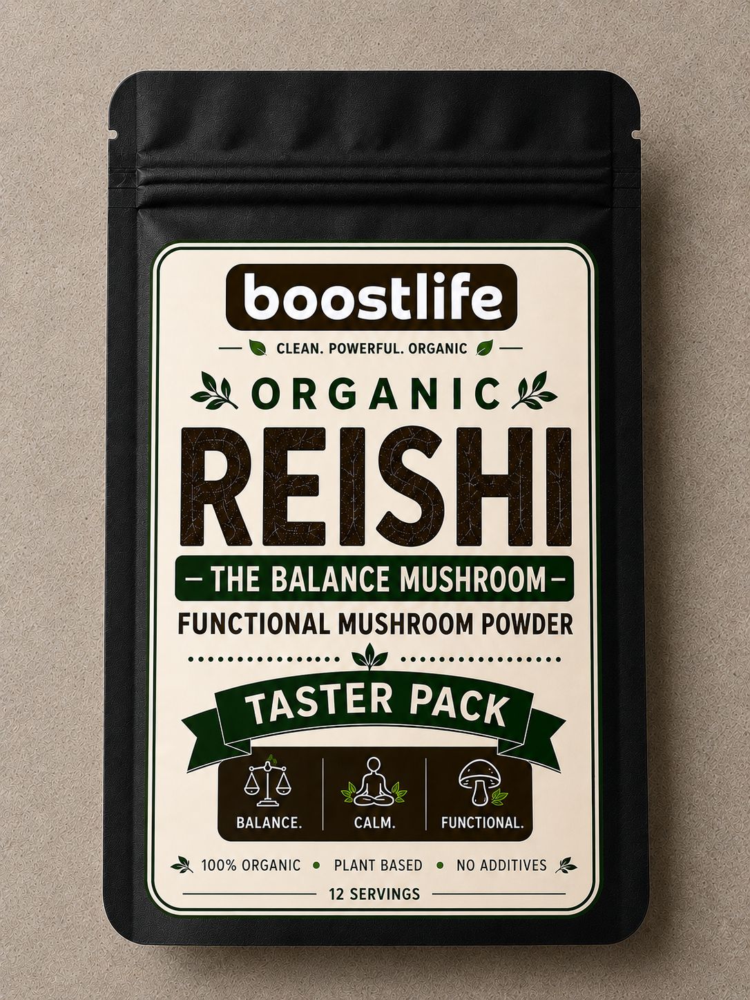 Organic Reishi Mushroom Powder – Taster Pack | 12 Servings