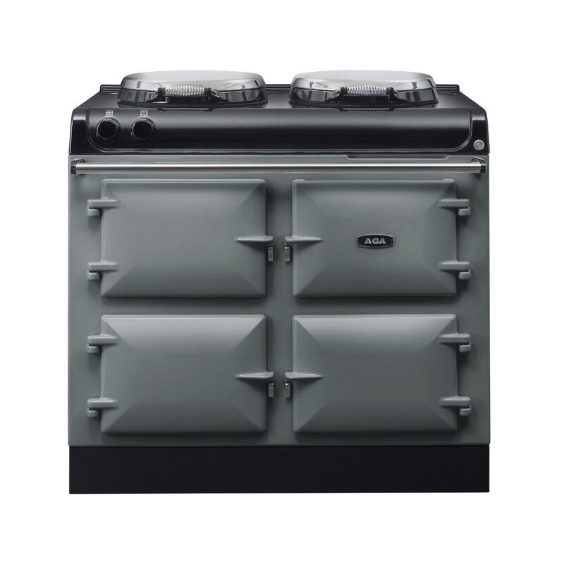 AGA R3 Series 100 Electric with Twin Hotplates Range Cooker, Colour: Slate