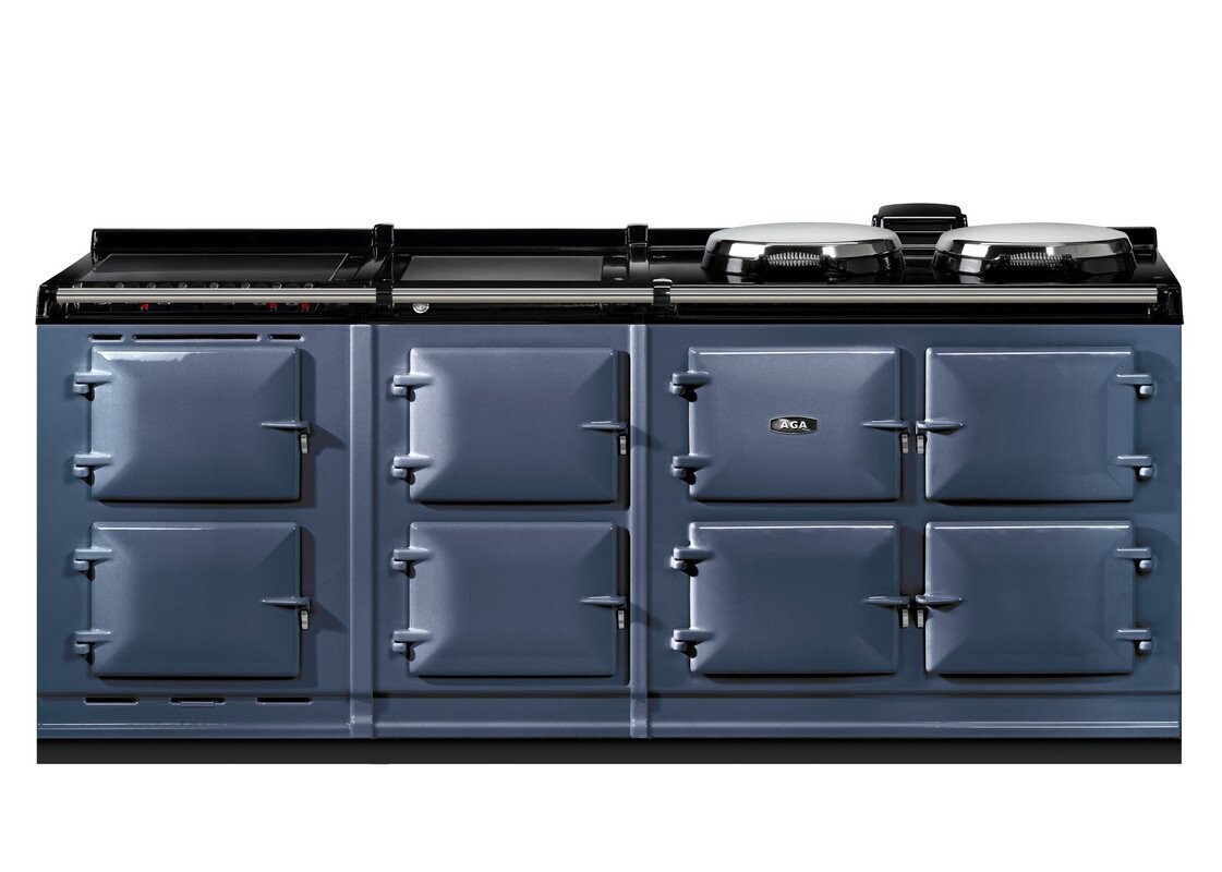 AGA ER7 Series 210 Electric with Warming Plate + Ceramic Hob Range Cooker, Colour: Slate