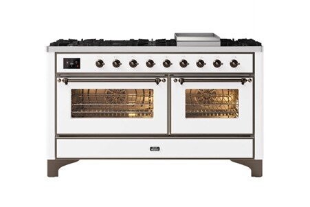 Ilve Majestic Milano Fry Top Double Oven Dual Fuel Range Cooker - 150cm
