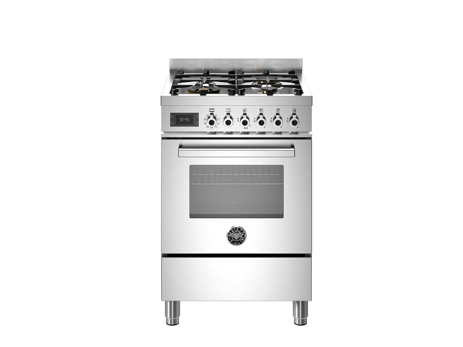 Bertazzoni 60cm Professional 4-Burner Electric Oven, Colour: Stainless Steel