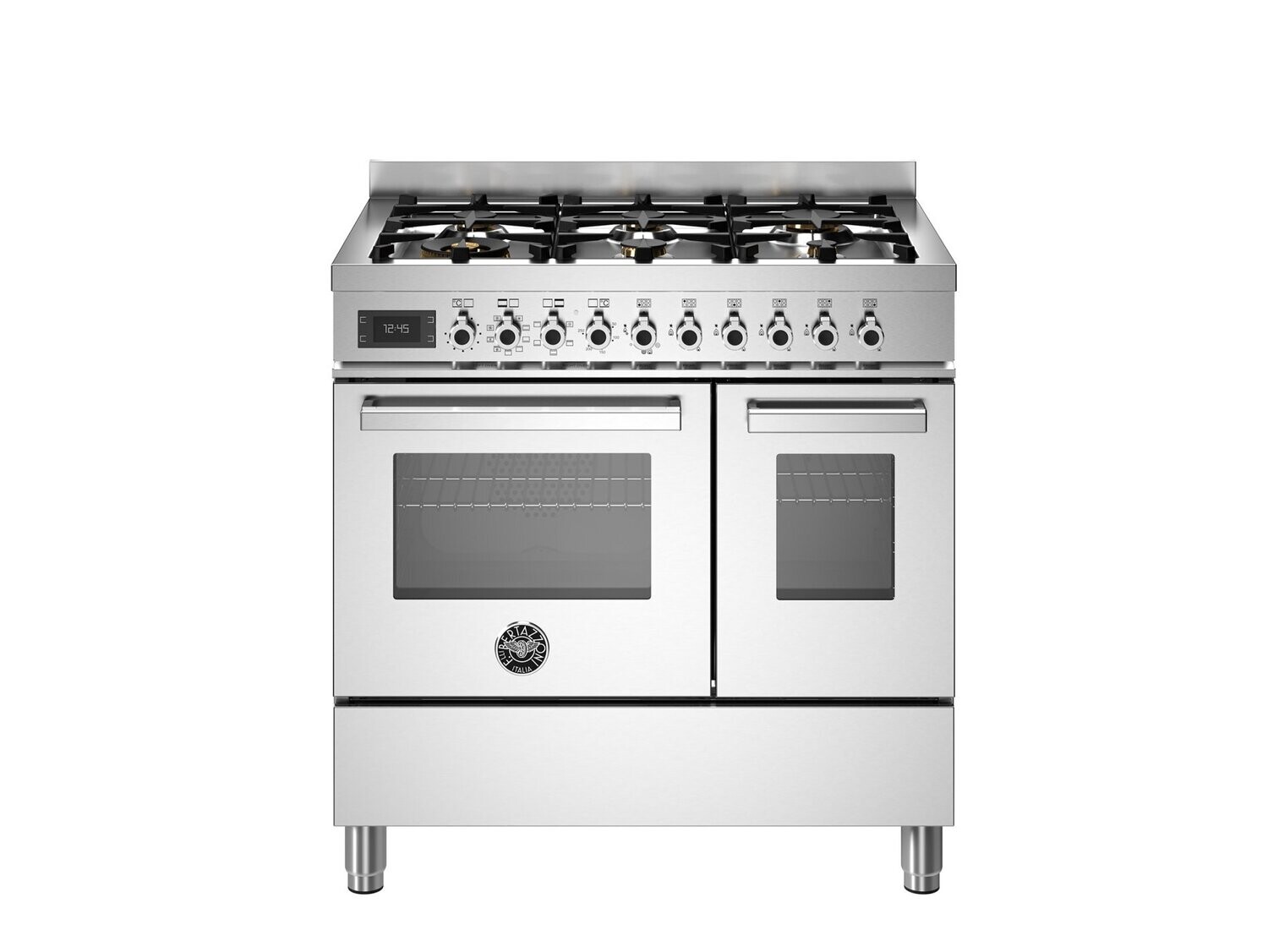 Bertazzoni 90cm Professional 6 Burner Double Electric Oven, Colour: Stainless Steel