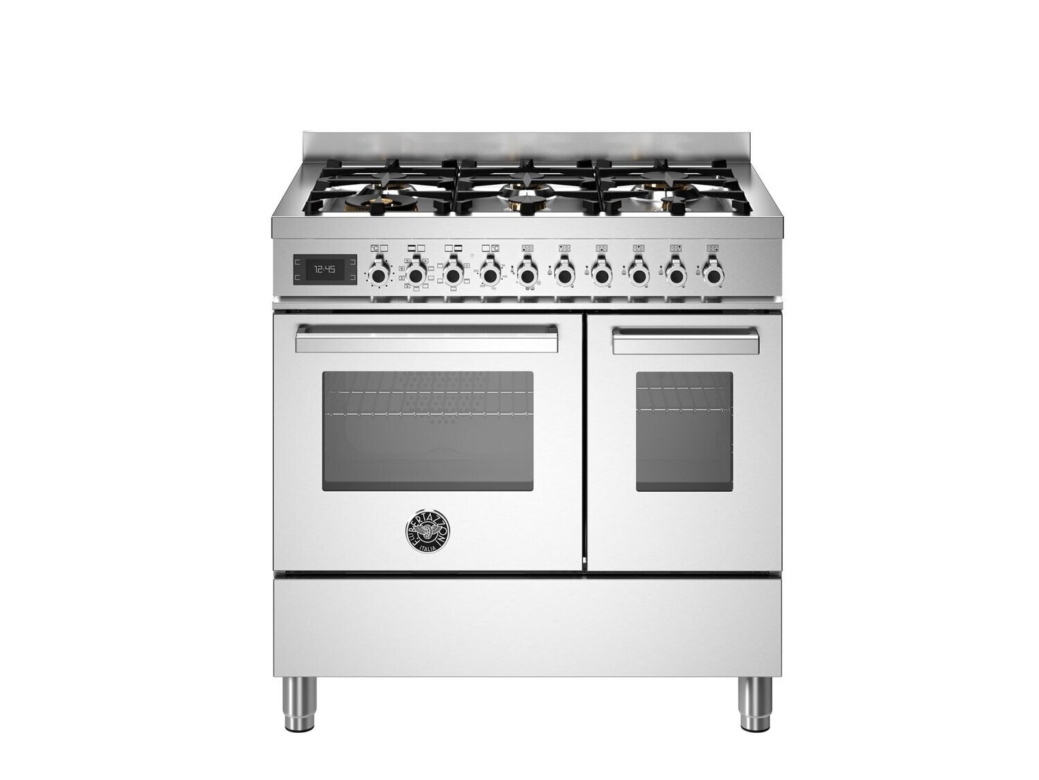 Bertazzoni 90cm Professional 6 Burner Double Electric Oven - PRO96L2EXT