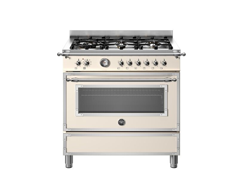 Bertazzoni 90cm Heritage Series 6 burner Electric Oven - HER96L1ENET/HER96L1EAVT