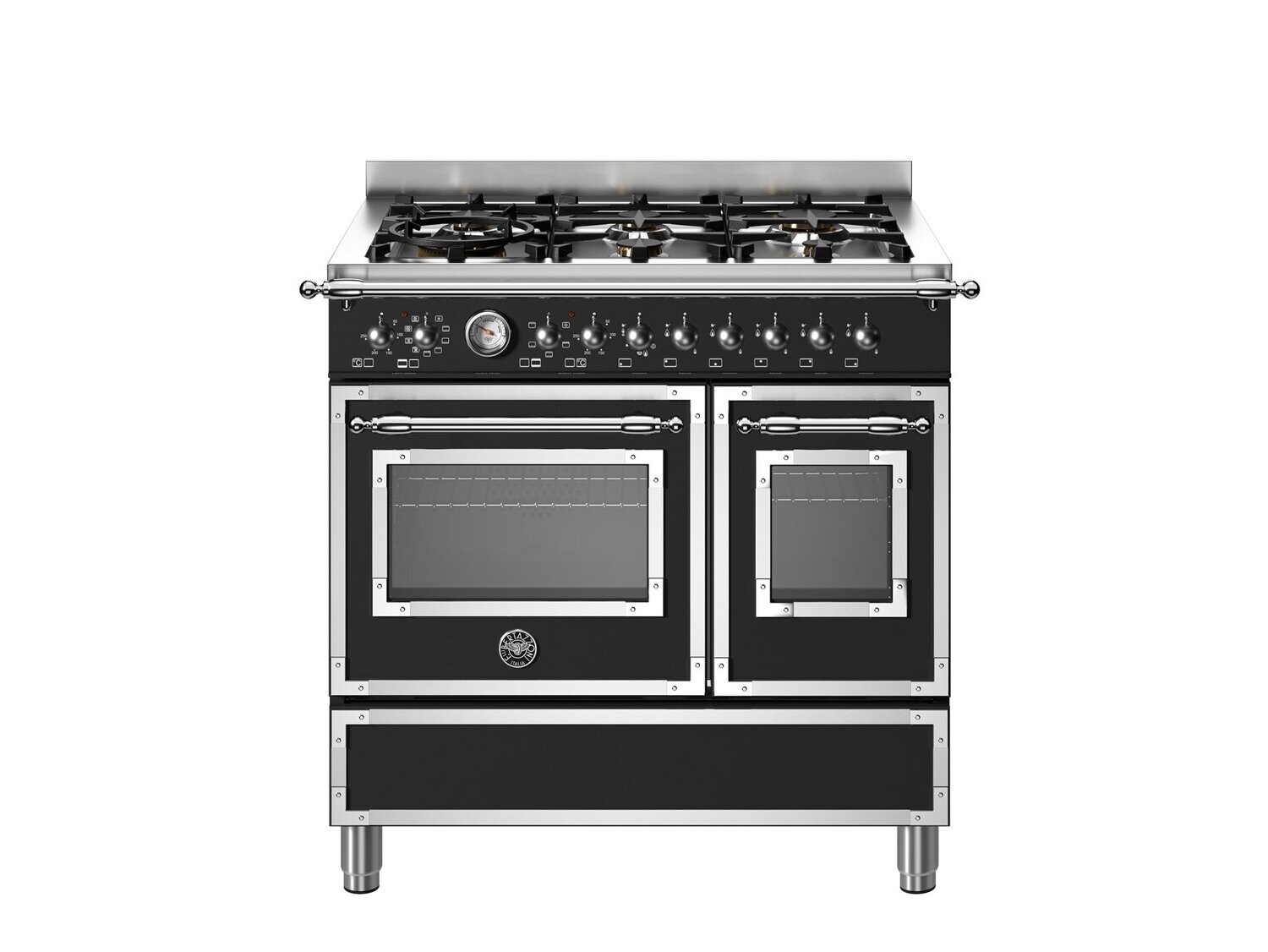 Bertazzoni 90cm Heritage Series 6 Burner Electric Double Oven - HER96L2ENET/HER96L2EAVT