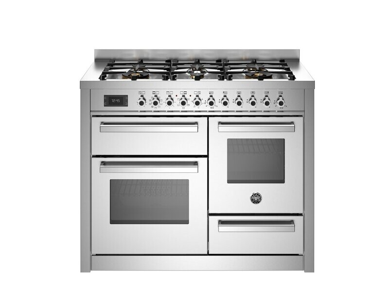 Bertazzoni 110cm Professional Series 6 Burner Electric Triple Oven - PRO116L3EXT