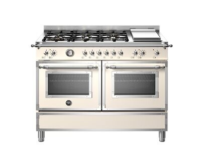 Bertazzoni 120cm Heritage Series 6 Burner + Griddle + Electric Double Oven