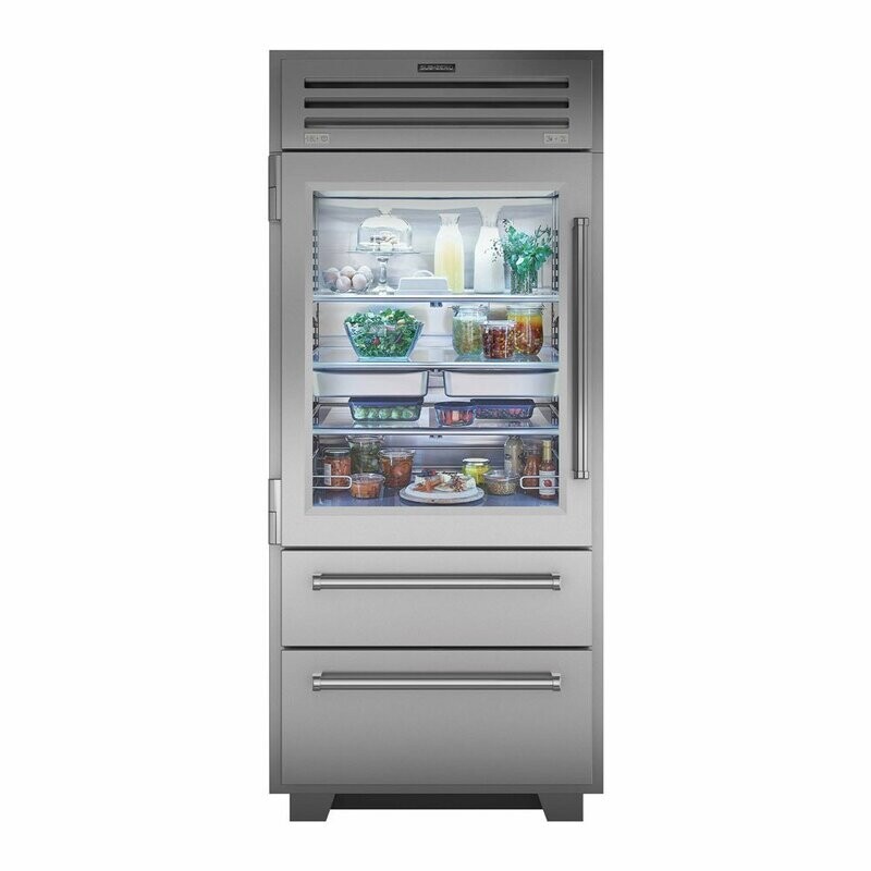 Sub-Zero PRO Refrigerator/Freezer with Glass Door ICBPRO3650G