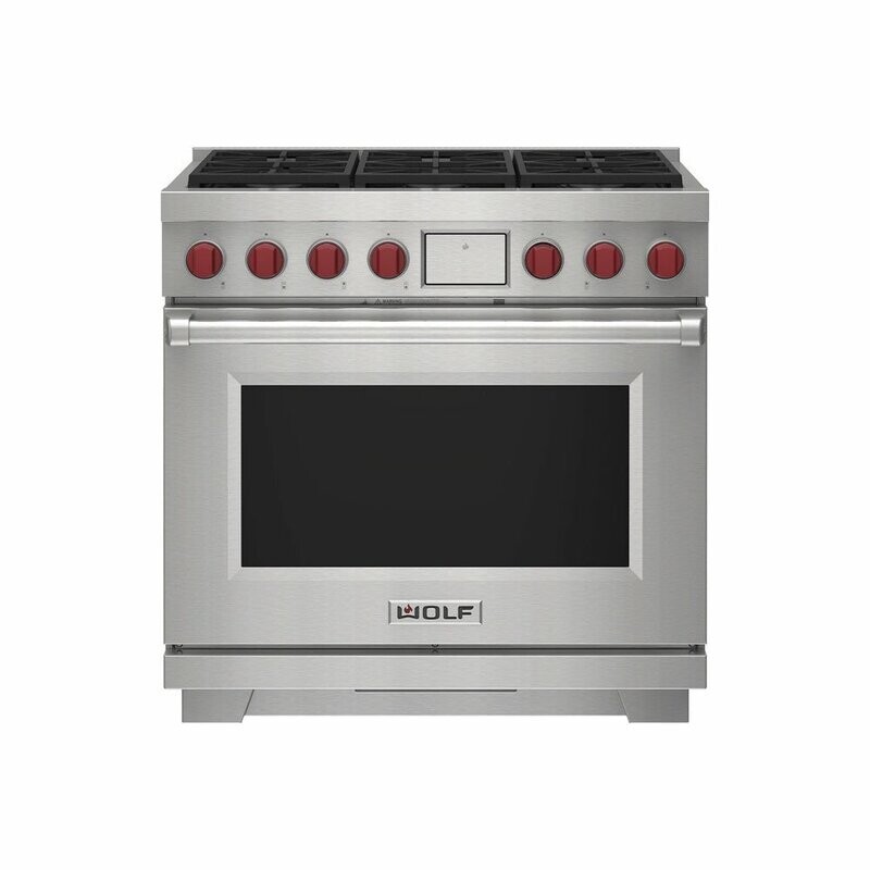 Wolf Dual Fuel Range, 6 Burner ICBDF36650/S/P