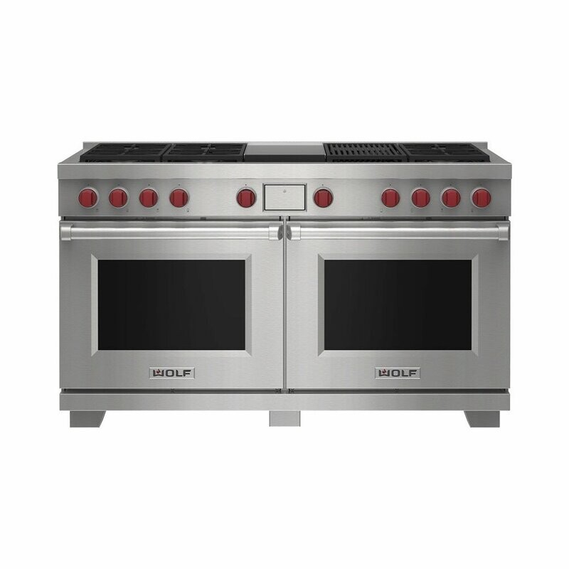 Wolf Dual Fuel Range, 6 Burner with Chargrill and Griddle ICBDF60650CG/S/P
