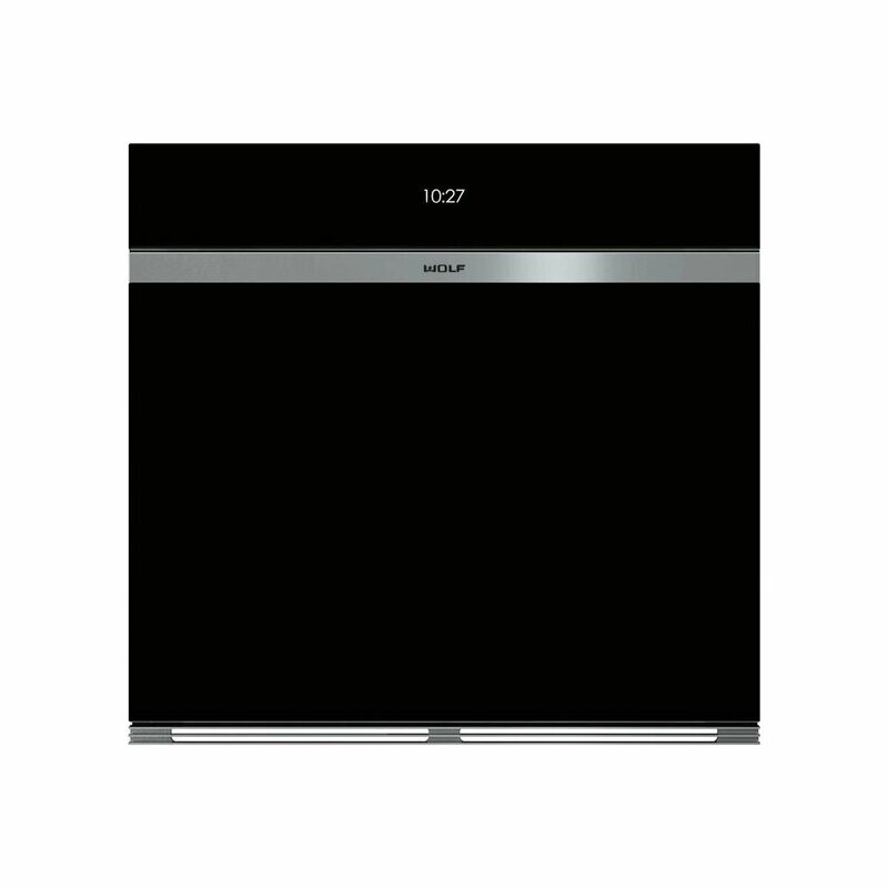 Wolf M Series Contemporary Black Glass Single Oven ICBSO3050CM/B