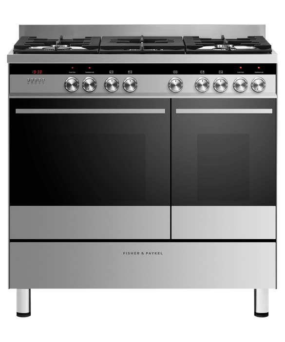 Fisher & Paykel Range Cooker, Dual Fuel, 90cm, 5 Burners - OR90L7DBGFX1