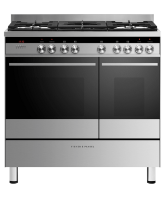 Fisher & Paykel Range Cooker, Dual Fuel, 90cm, 5 Burners - OR90L7DBGFX1