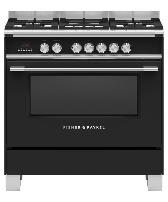 Fisher & Paykel Range Cooker, Dual Fuel, 90cm, 5 Burners - OR90SCG4B1