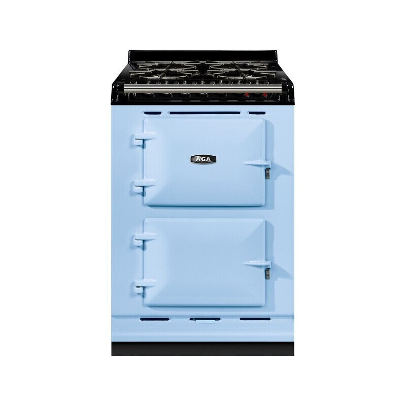 AGA Module 60 Dual Fuel with Gas Hob, Colour: Duck Egg Blue