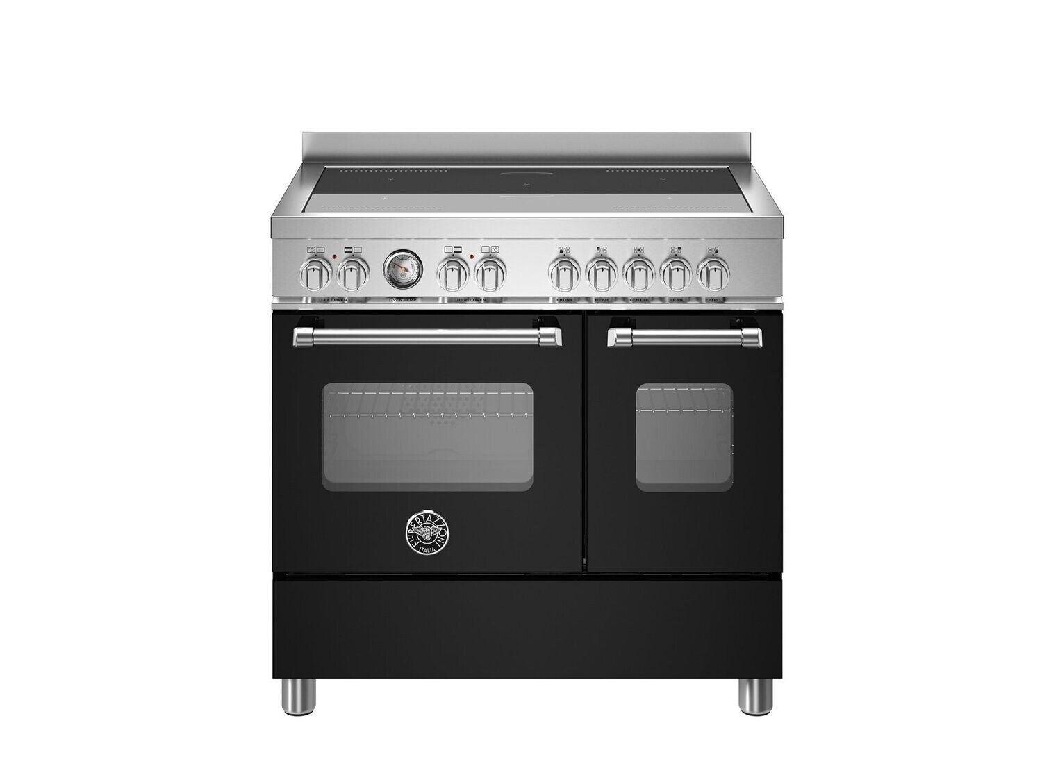 Bertazzoni 90cm Master Induction Top Electric Double Oven, Colour: Matt Black