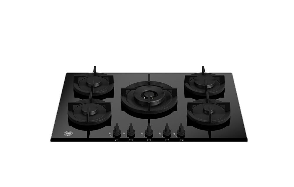 Bertazzoni Professional Built-in Hob, Finish: Black Soft Touch Knobs