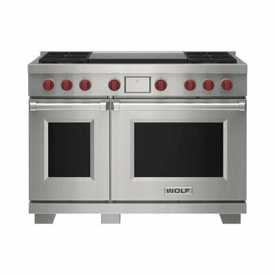 USED / REFURBISHED Wolf Duel Fuel Range Cooker ICBDF484CG Oven 48 inch OUTLET