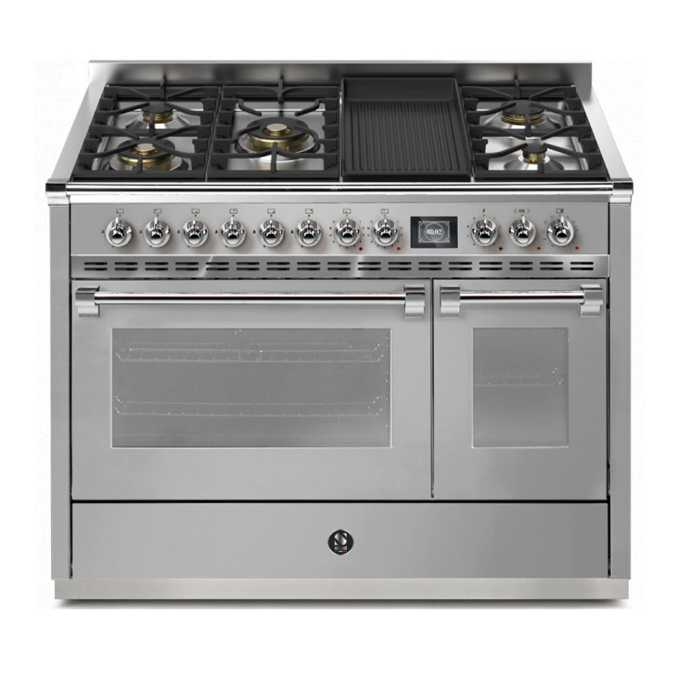 Steel Cucine Ascot 120cm Double Oven Range Cooker, Colour: Stainless Steel
