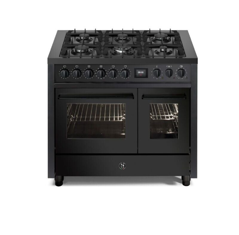 Steel Cucine Enfasi 100cm Double Oven Range Cooker - All Black - EQ10FF-6 NF