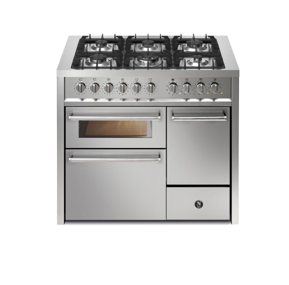 Steel Cucine Enfasi 100/3 Triple Oven Range Cooker, Colour: Stainless Steel