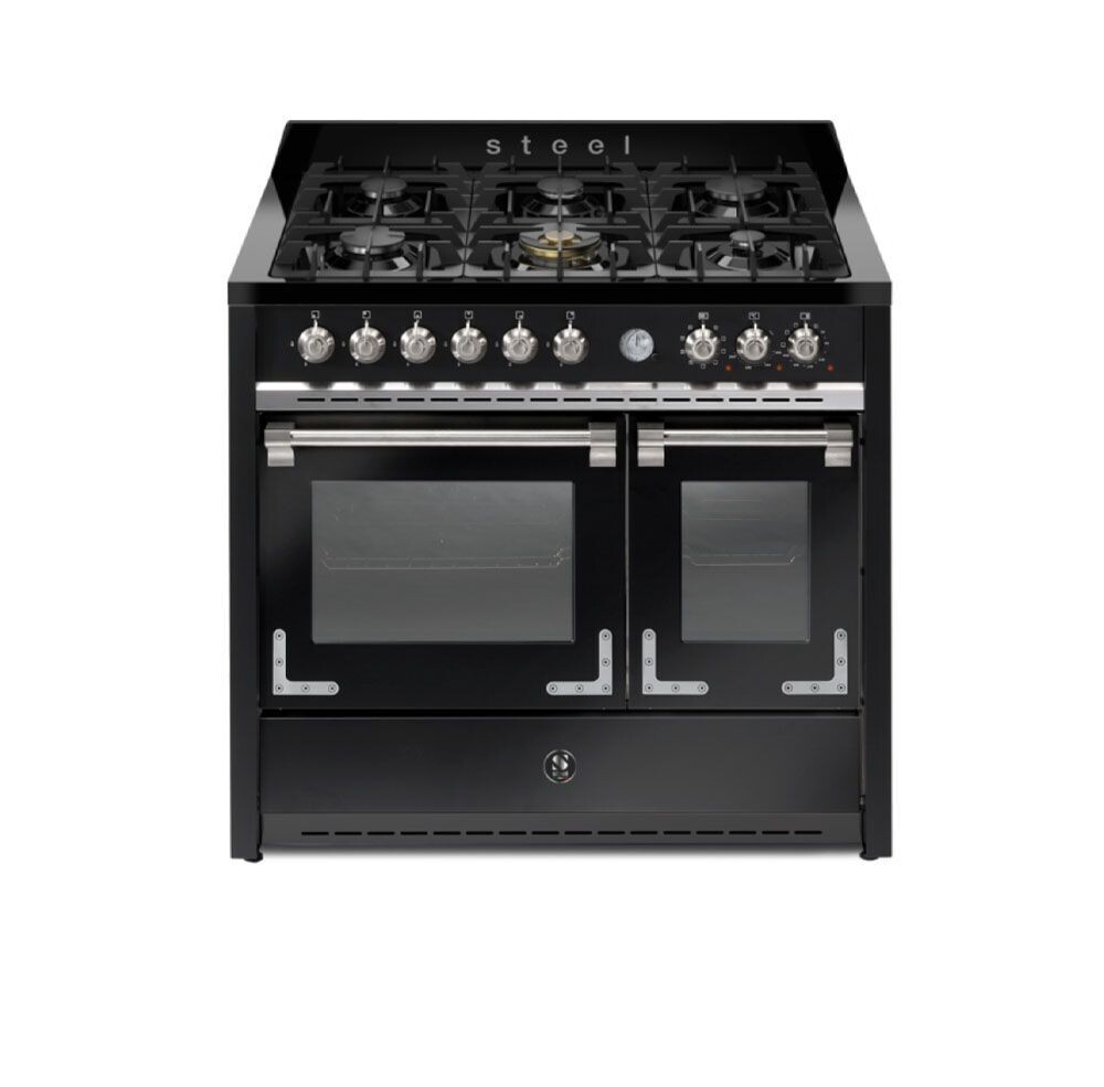 Steel Cucine Oxford 100cm Double Oven Range Cooker - X10FF-6, Colour: Black