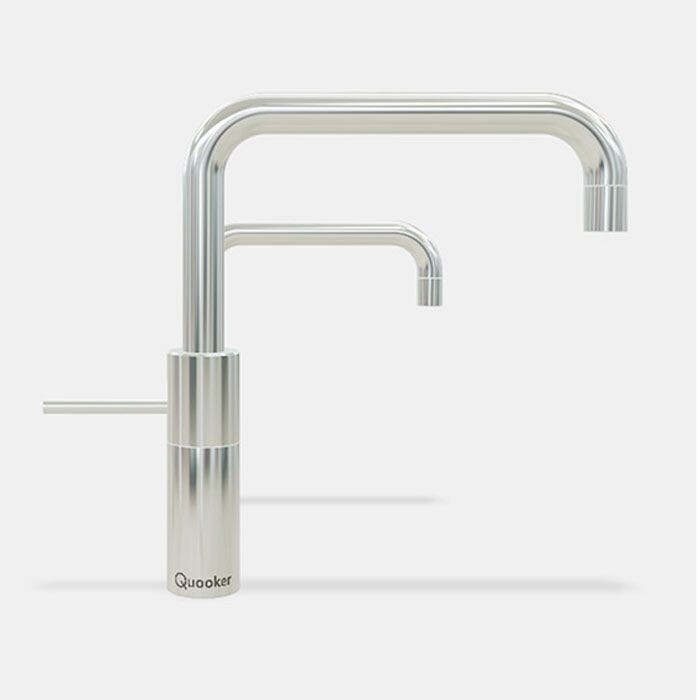 Quooker Nordic Square Twintaps, Finishes: Polished Chrome