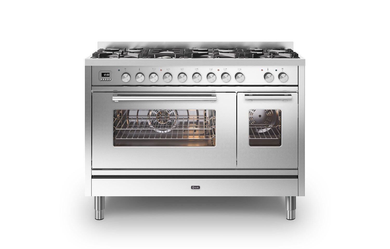 ILVE Roma 120cm 7 Burner Double Oven Dual Fuel Range Cooker Caterbitz