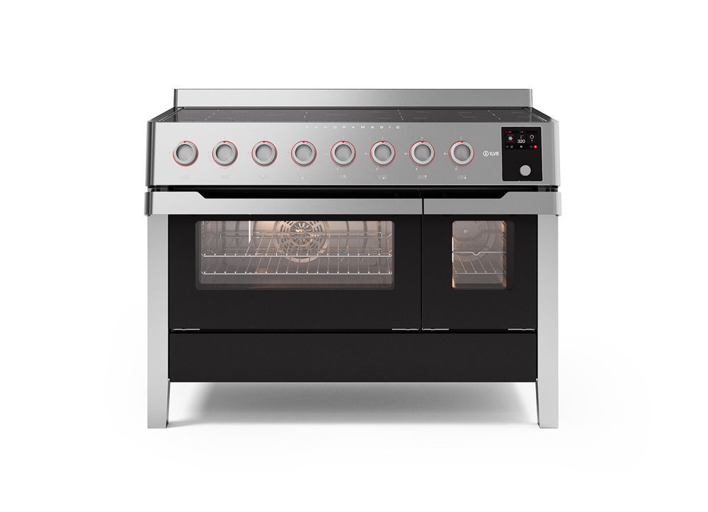 ILVE Panoramagic 120cm Induction Range Cooker, Colour: Stainless Steel