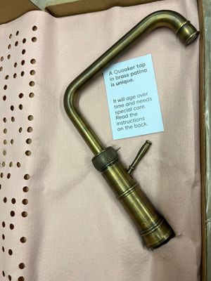 Ex display unused Quooker Classic Fusion Square patinated Brass tap