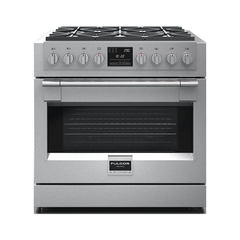Fulgor Milano Sofia 36 Professional Freestanding Series - FSRC 3606 P MG ED 2F MBK, Colour: Stainless Steel