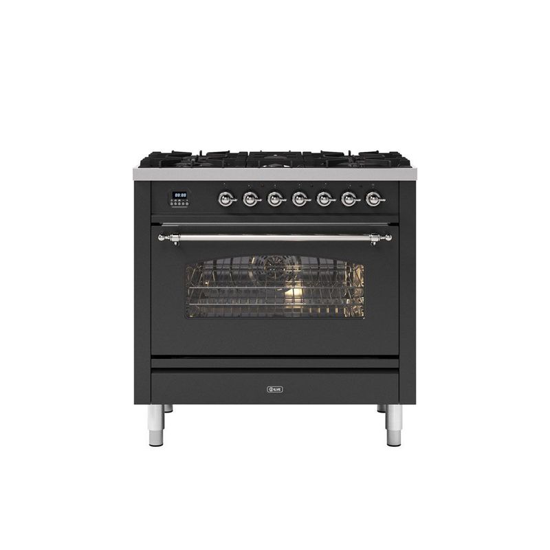 ILVE Milano 90cm Single 6 Burner Oven Dual Fuel - P096-NE3